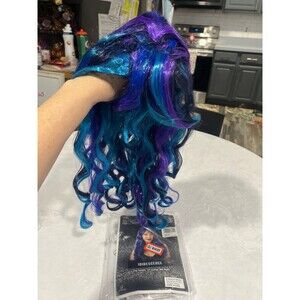 24” purple & blue wig